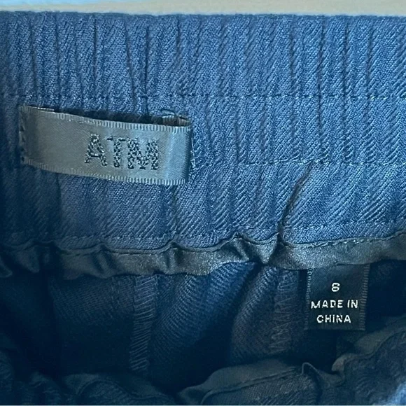 Atm Anthony Thomas Melillo Easy Fit Cropped Straight Leg Pants Size 8 - Picture 10 of 11